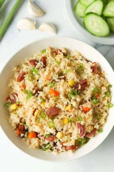 Rice Cooker Fried Rice with Eggs