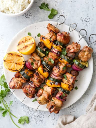 Toaster Oven Chicken & Veggie Skewers