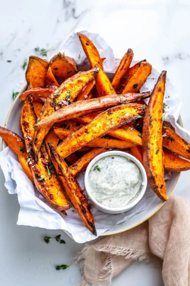 Toaster Oven Sweet Potato Wedges