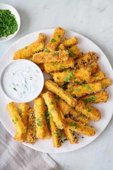 Toaster Oven Parmesan Zucchini Fries