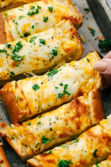 Toaster Oven Cheesy Garlic Pull-Apart Bread